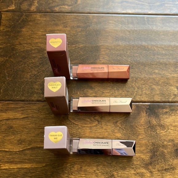NIB Too Faced Melted Chocolate Whipped Liquid Matte Eye Shadow Neutrals Set of 6 - Picture 2 of 3